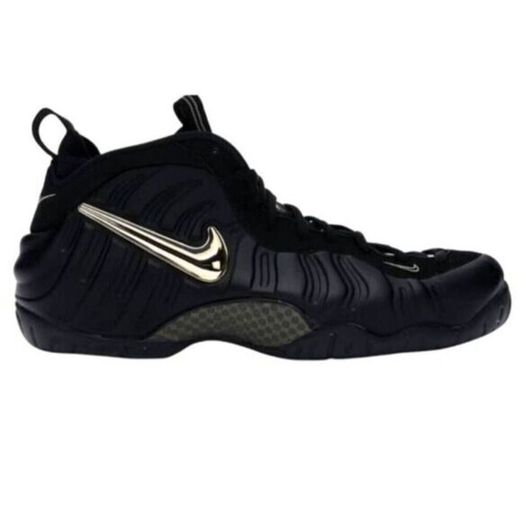 NIKE Air Foamposite Pro \'Black Metallic Gold\' Sneakers Size 7